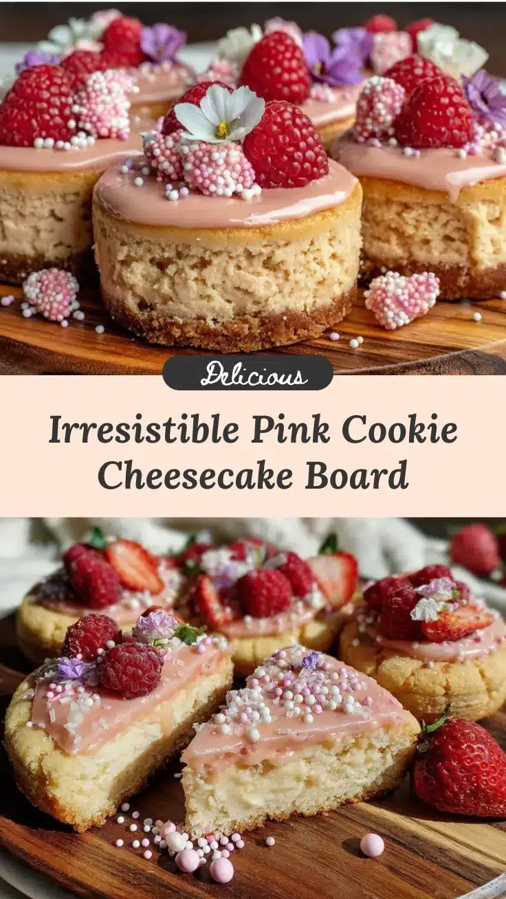 pink cookie cheesecake board recipe