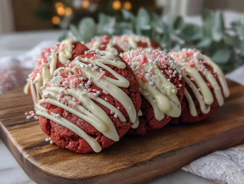 pink velvet cookie tear-apart board - featured image