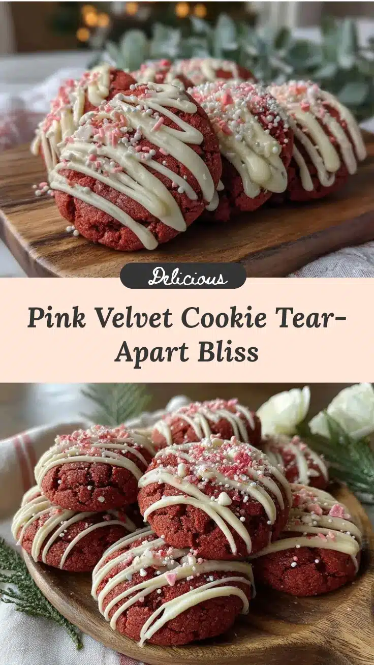 pink velvet cookie tear-apart board recipe