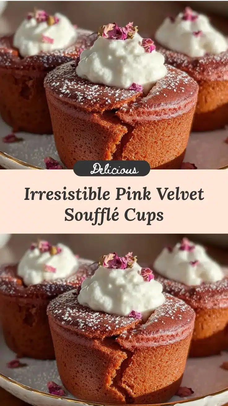 Pink Velvet Soufflé Cups recipe