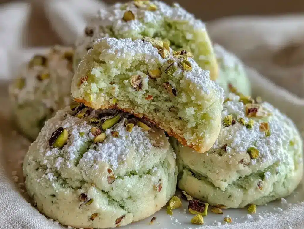 pistachio pudding cookies - featured image