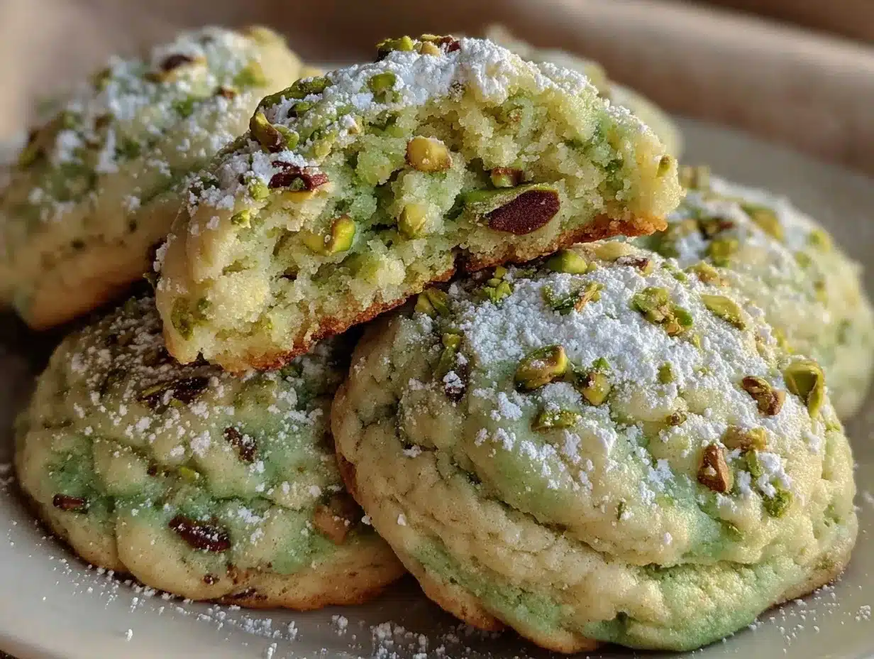 pistachio pudding cookies preparation steps
