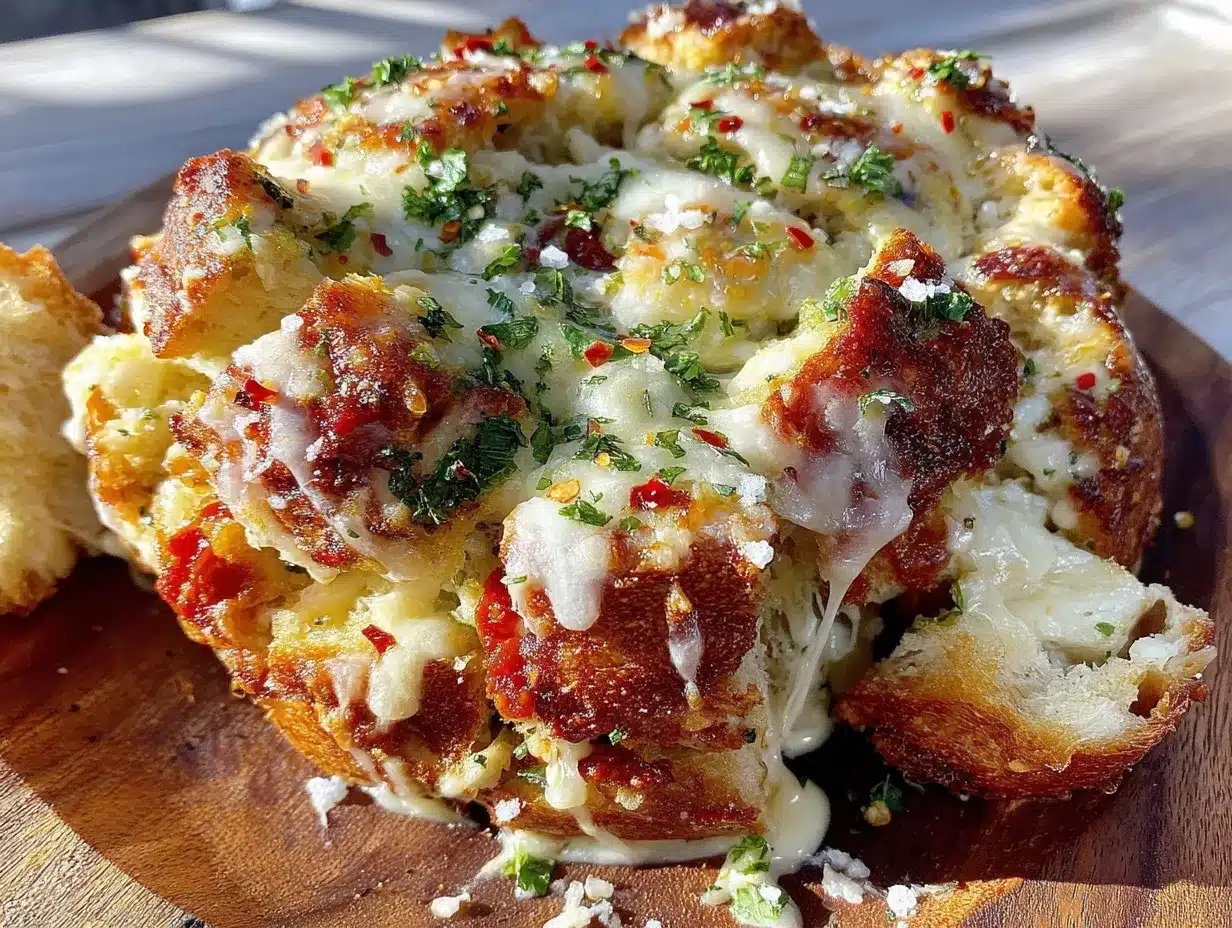 pull-apart garlic bread pizza dip preparation steps