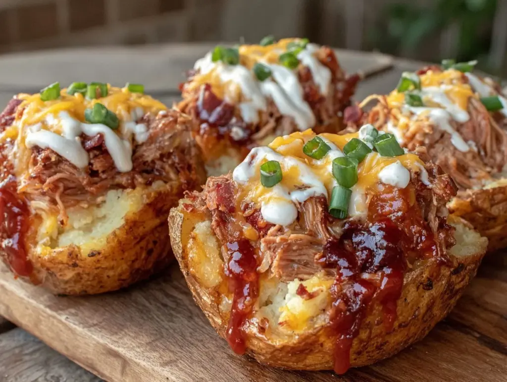 pulled pork ranch potato boats - featured image