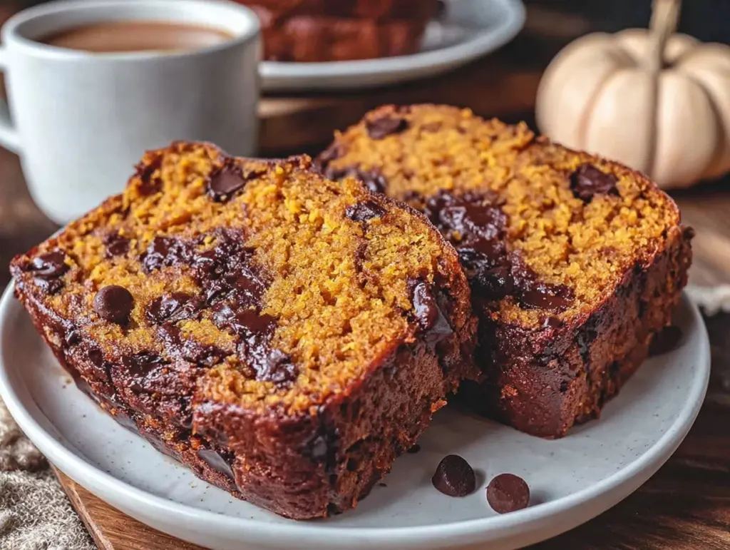 pumpkin chocolate chip bread - featured image