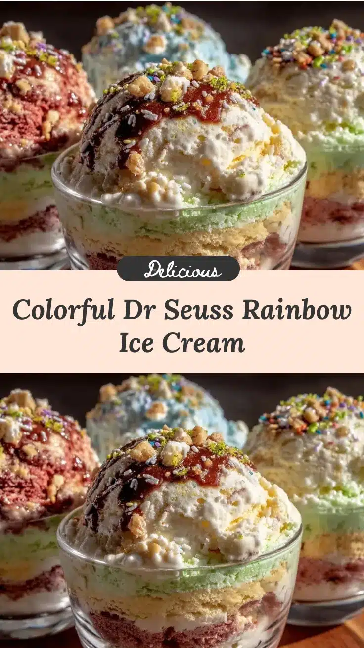 rainbow ice cream layer cups recipe