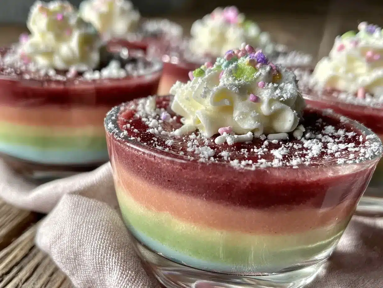 rainbow meltaway pudding cups preparation steps