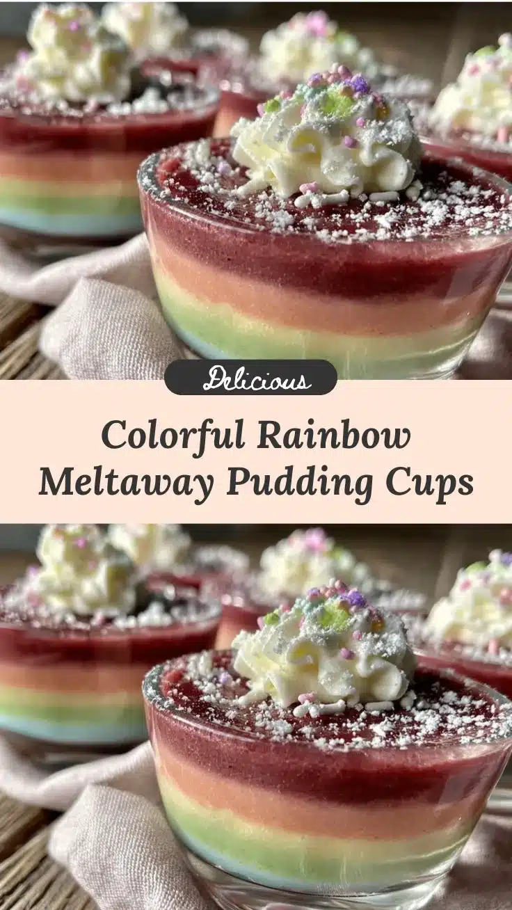 rainbow meltaway pudding cups recipe