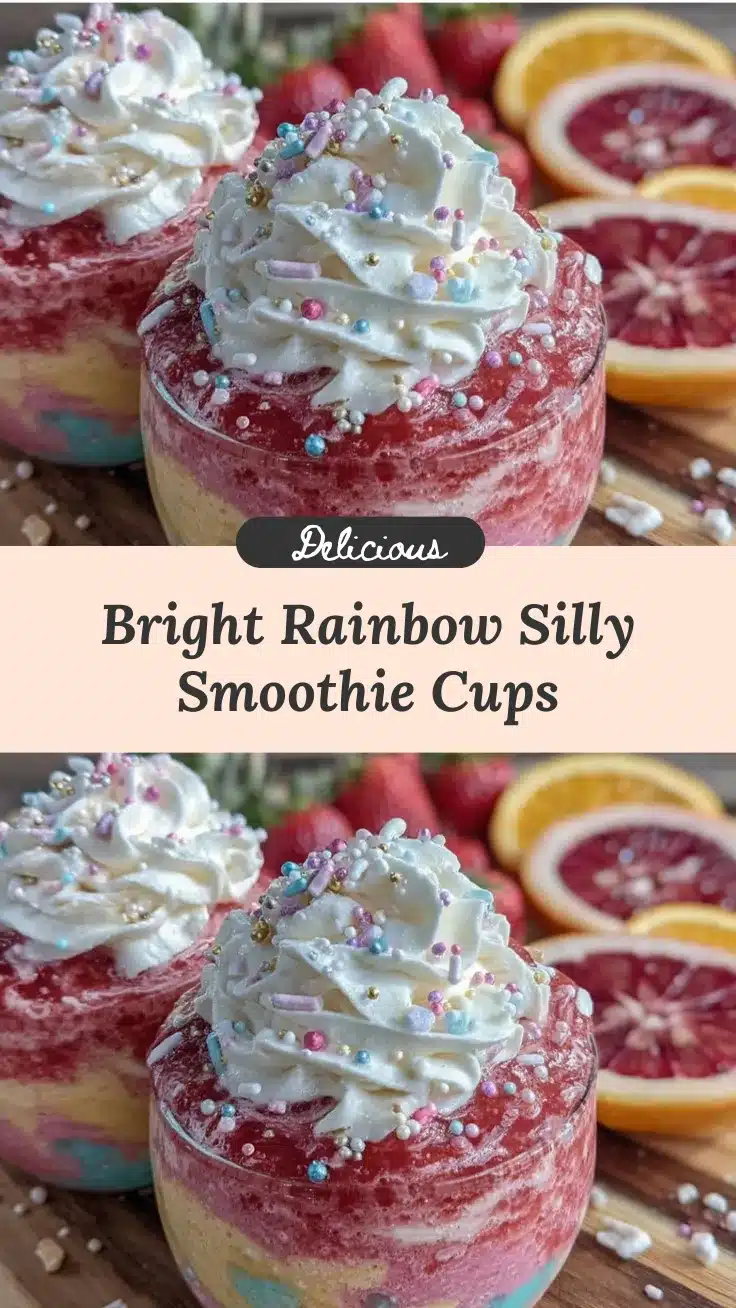 rainbow silly smoothie cups recipe