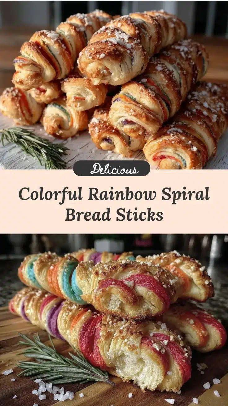 rainbow spiral bread sticks recipe
