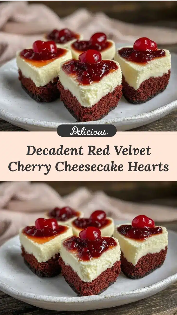 red velvet cherry cheesecake hearts recipe