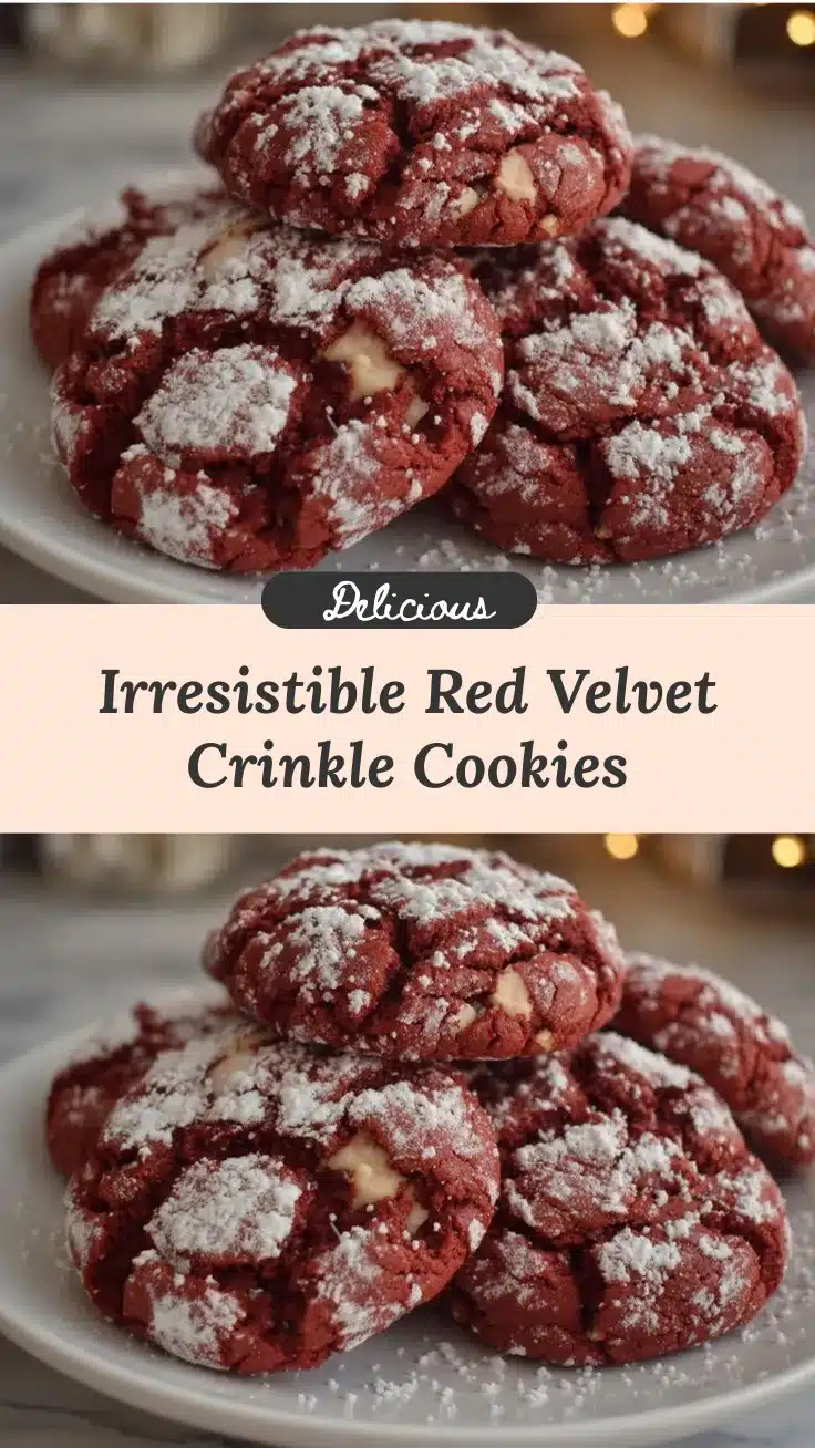 red velvet crinkle cookies recipe