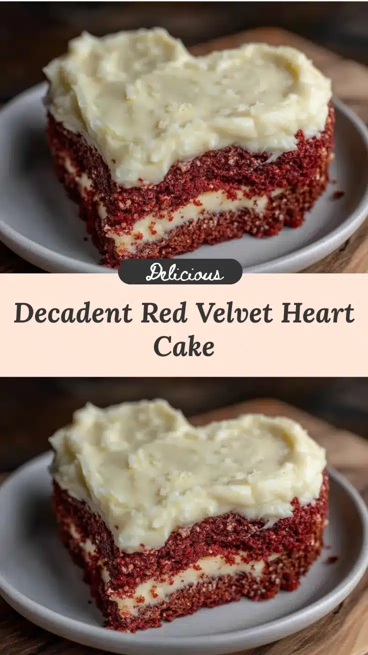 red velvet heart-shaped layer cake recipe