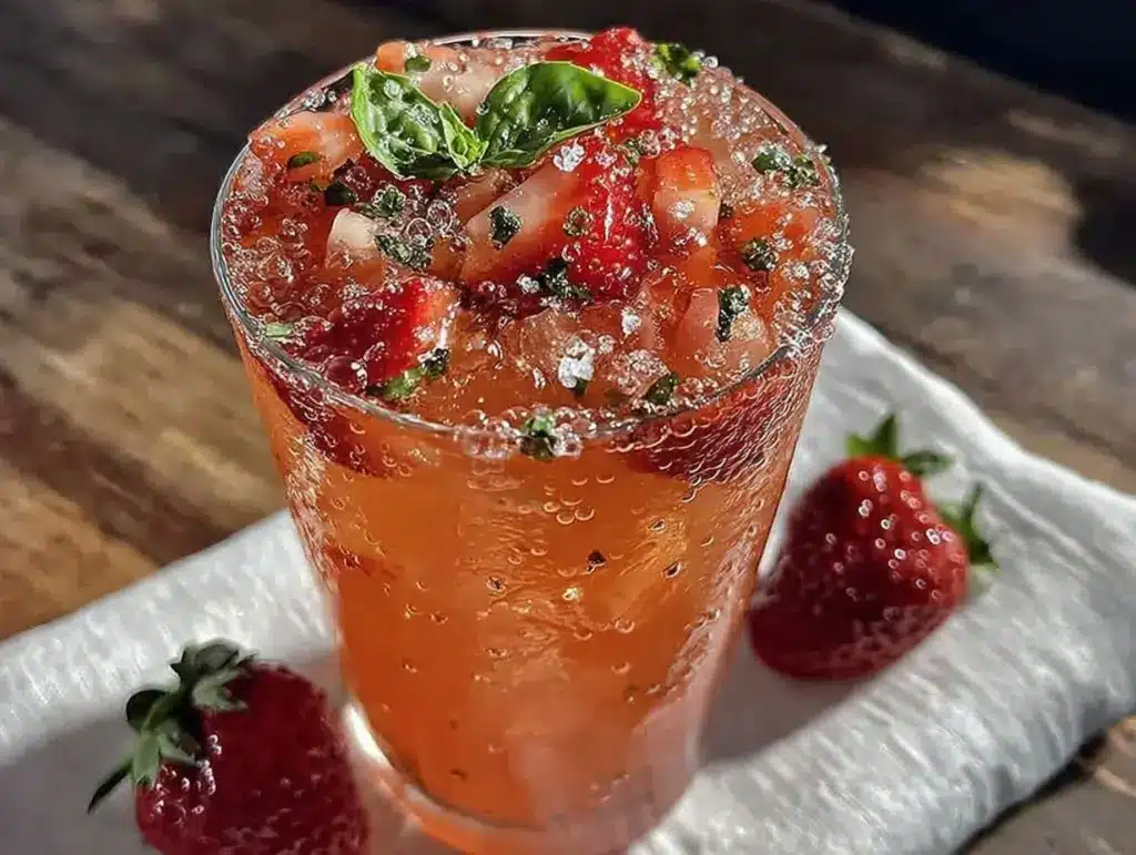 refreshing strawberry basil lemonade recipe - featured image