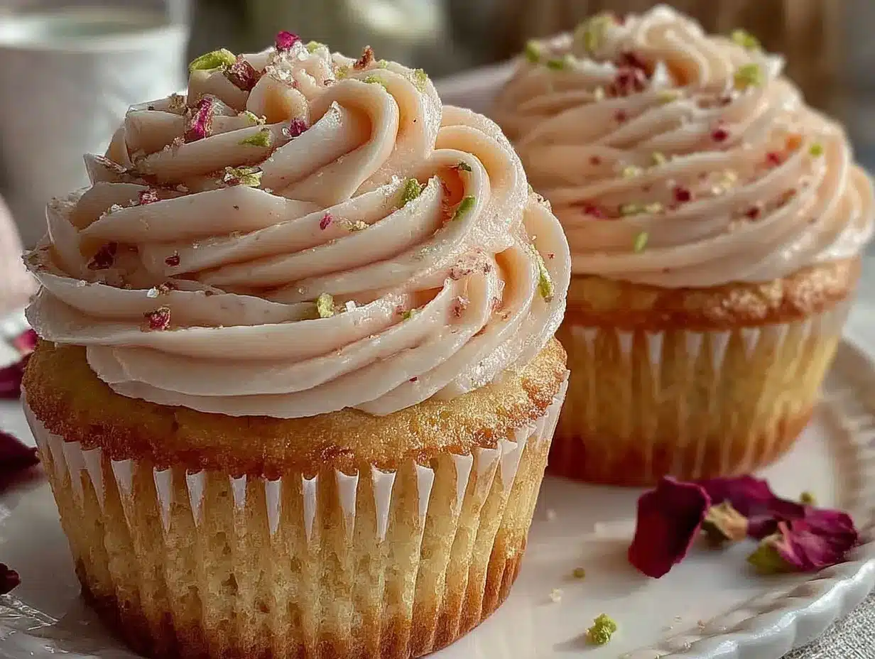 rose champagne cupcakes preparation steps