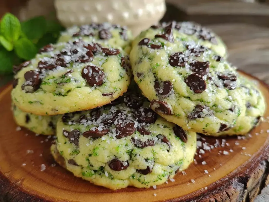 shamrock mint chocolate chip cookies - featured image