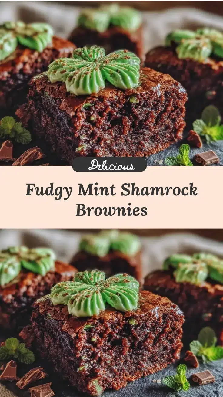 shamrock topped mint brownies recipe