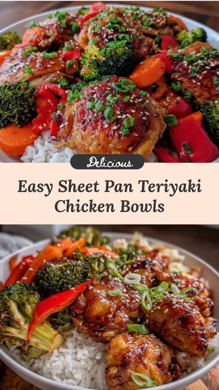 sheet pan teriyaki chicken meal prep bowls recipe