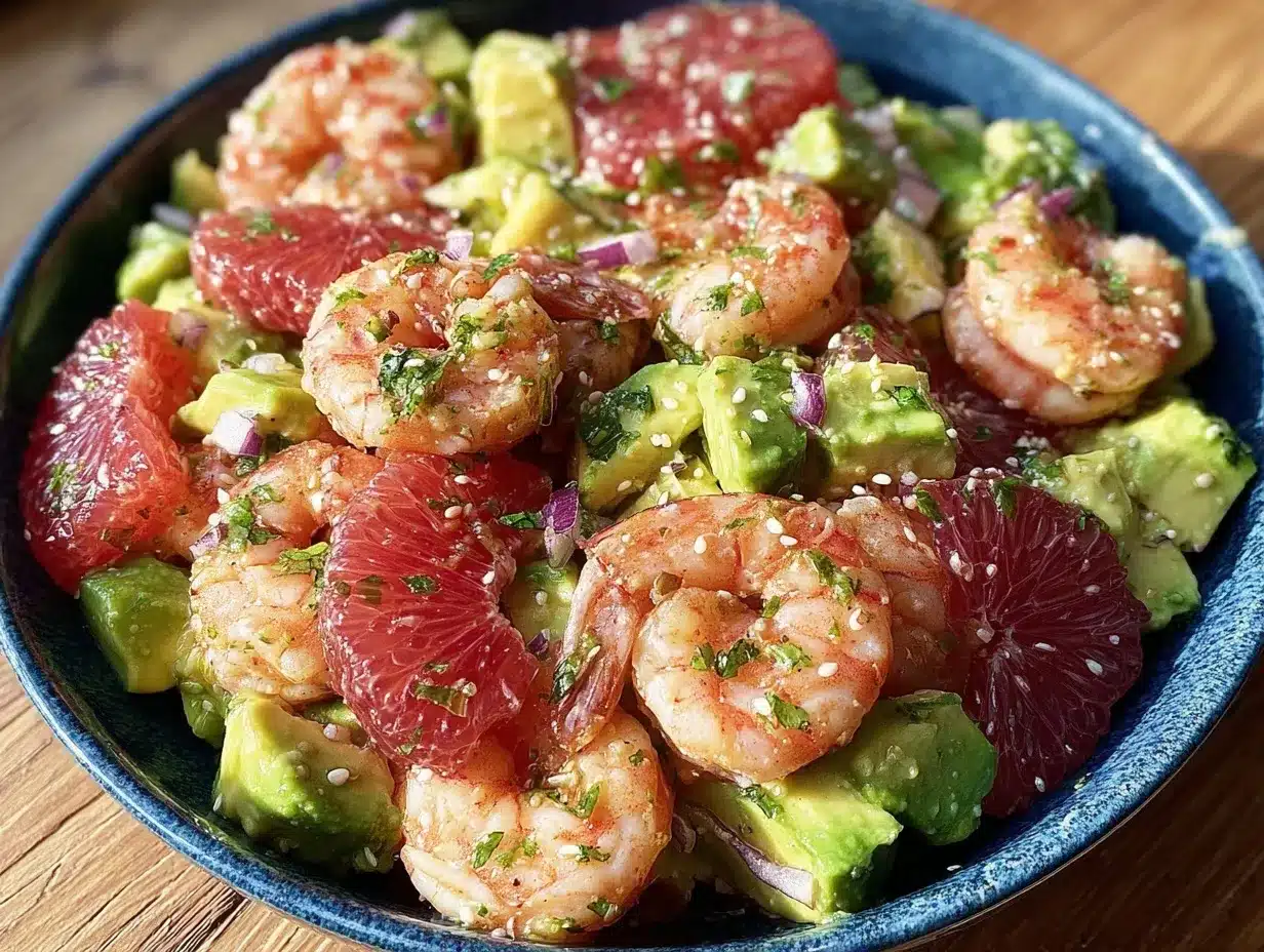 shrimp avocado citrus salad preparation steps