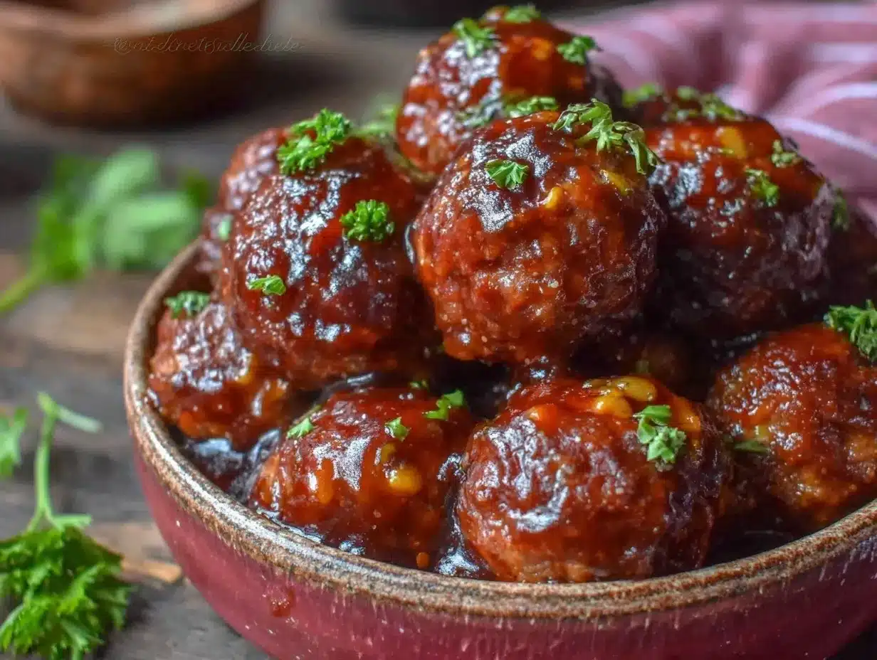 slow cooker honey BBQ meatballs preparation steps