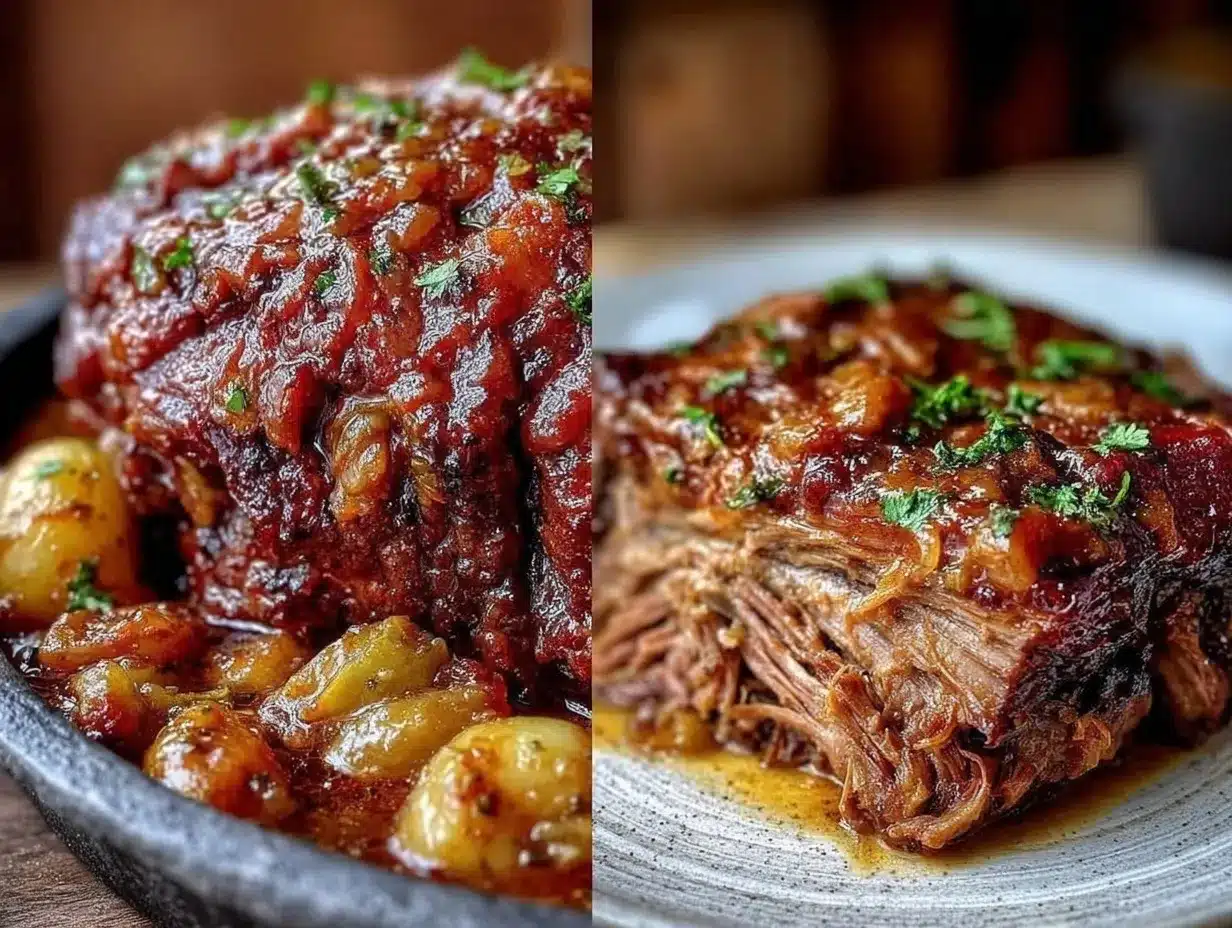 slow cooker Mississippi pot roast preparation steps