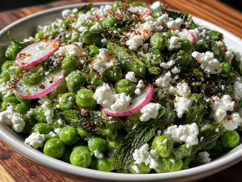 spring pea and mint salad - featured image