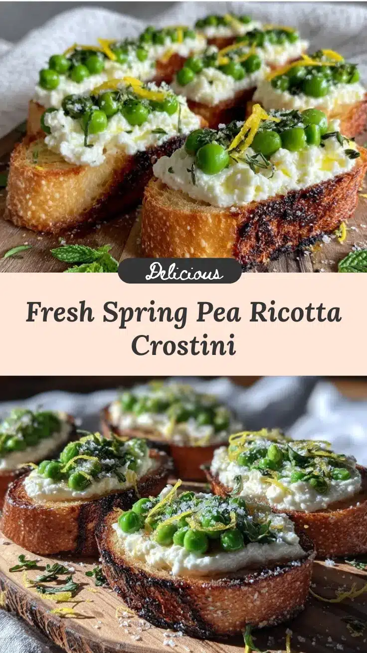 spring pea crostini with ricotta recipe