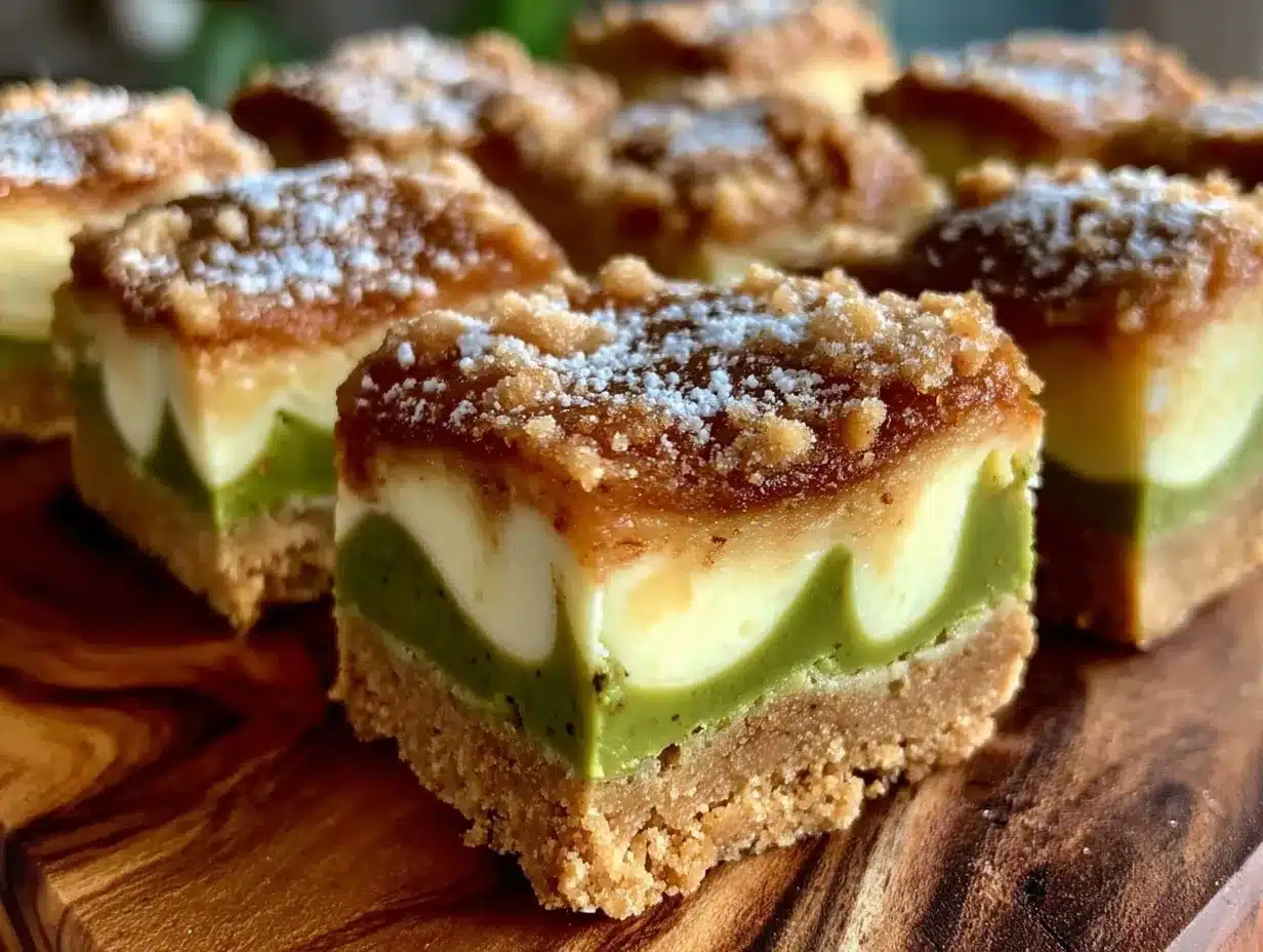 st patrick’s mint cheesecake crumb bars preparation steps
