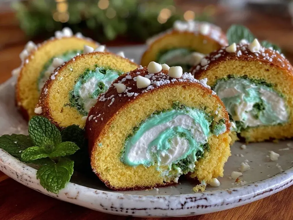 St Patricks Lucky Mint Cookie Rollups - featured image