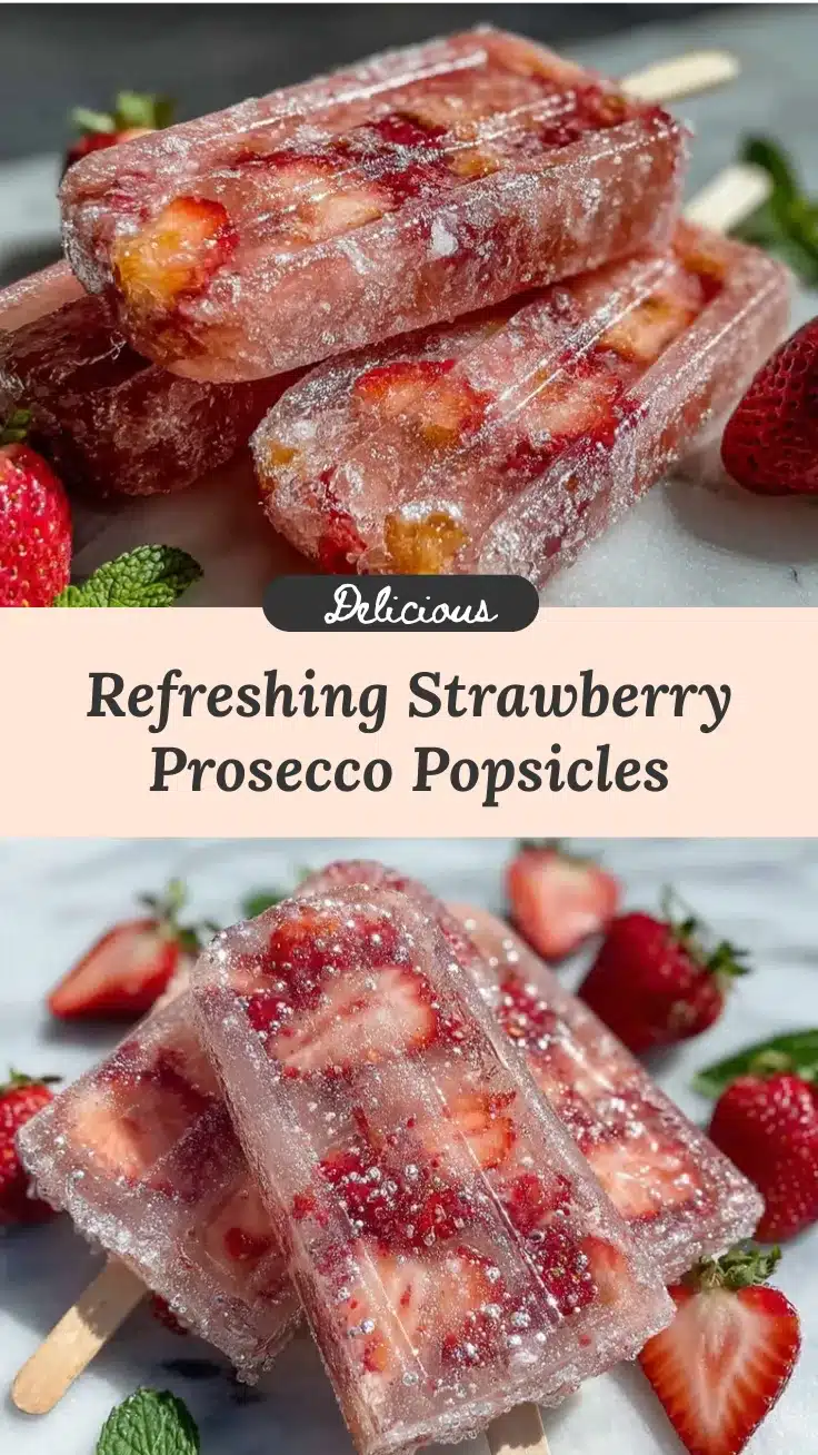 strawberry prosecco popsicles recipe