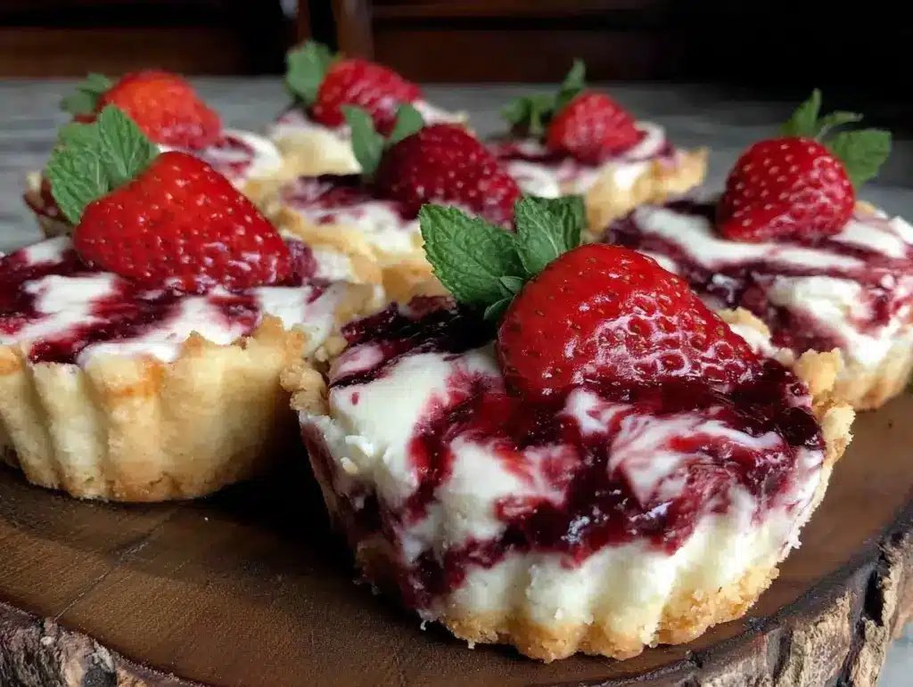 strawberry swirl cream cheese cups - featured image