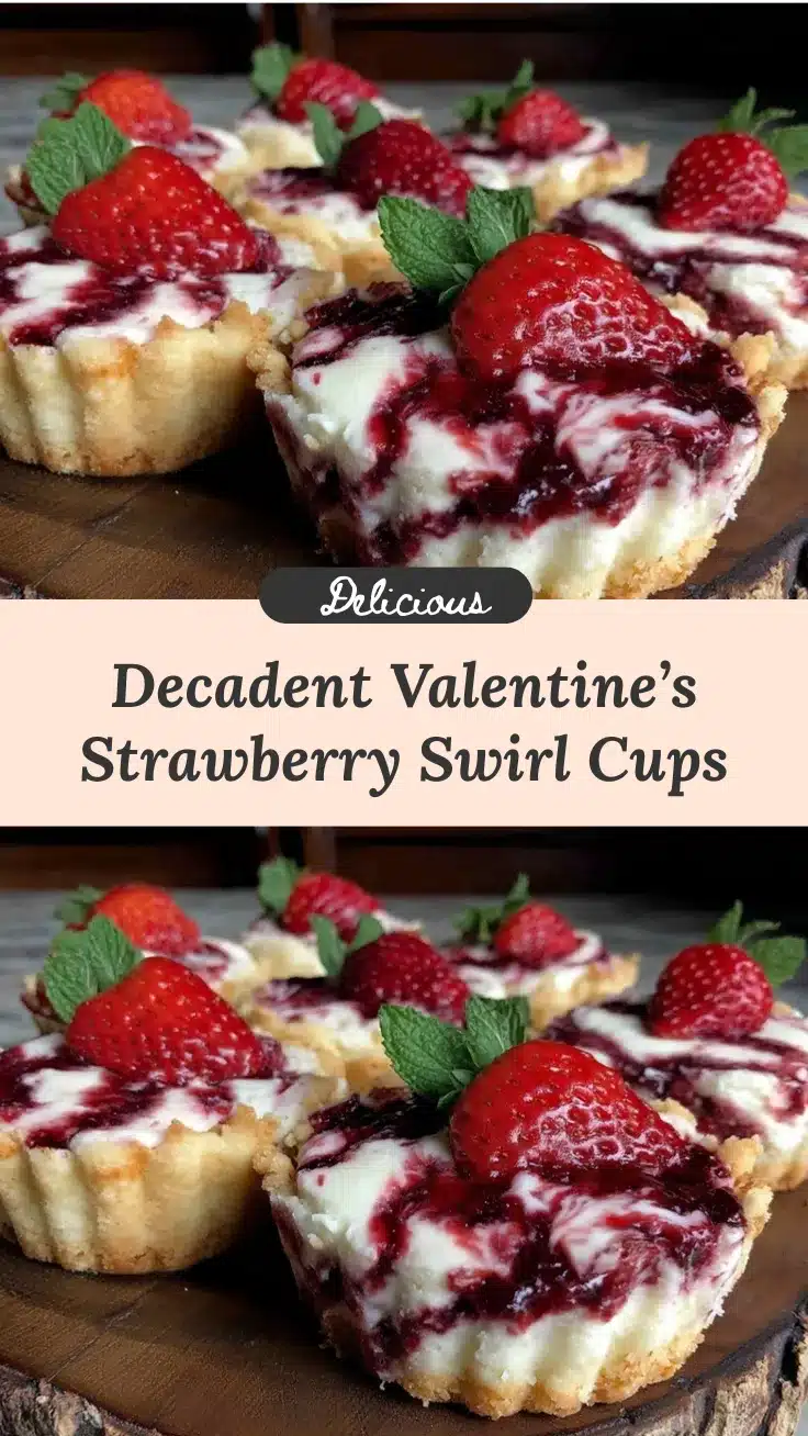strawberry swirl cream cheese cups recipe