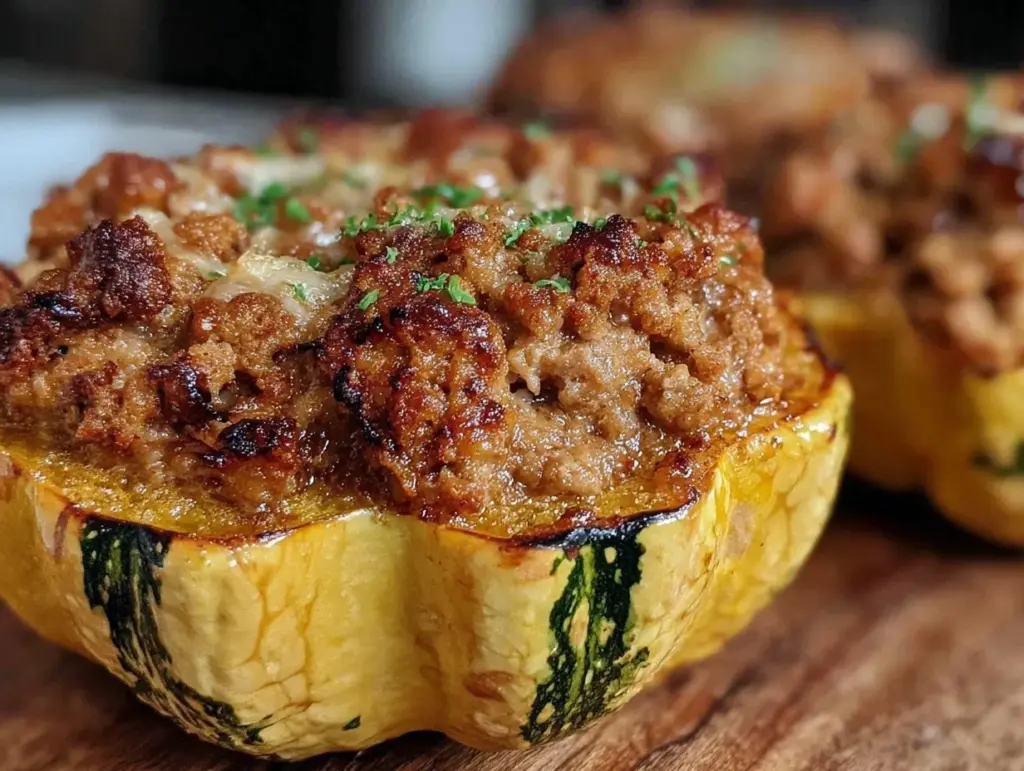 stuffed delicata squash recipe - featured image
