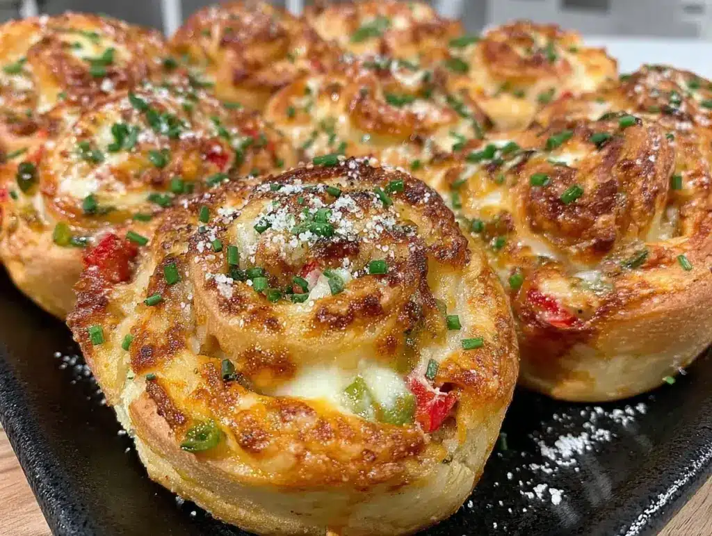 Super Bowl Ranch Chicken Pizza Pinwheel Cups - featured image