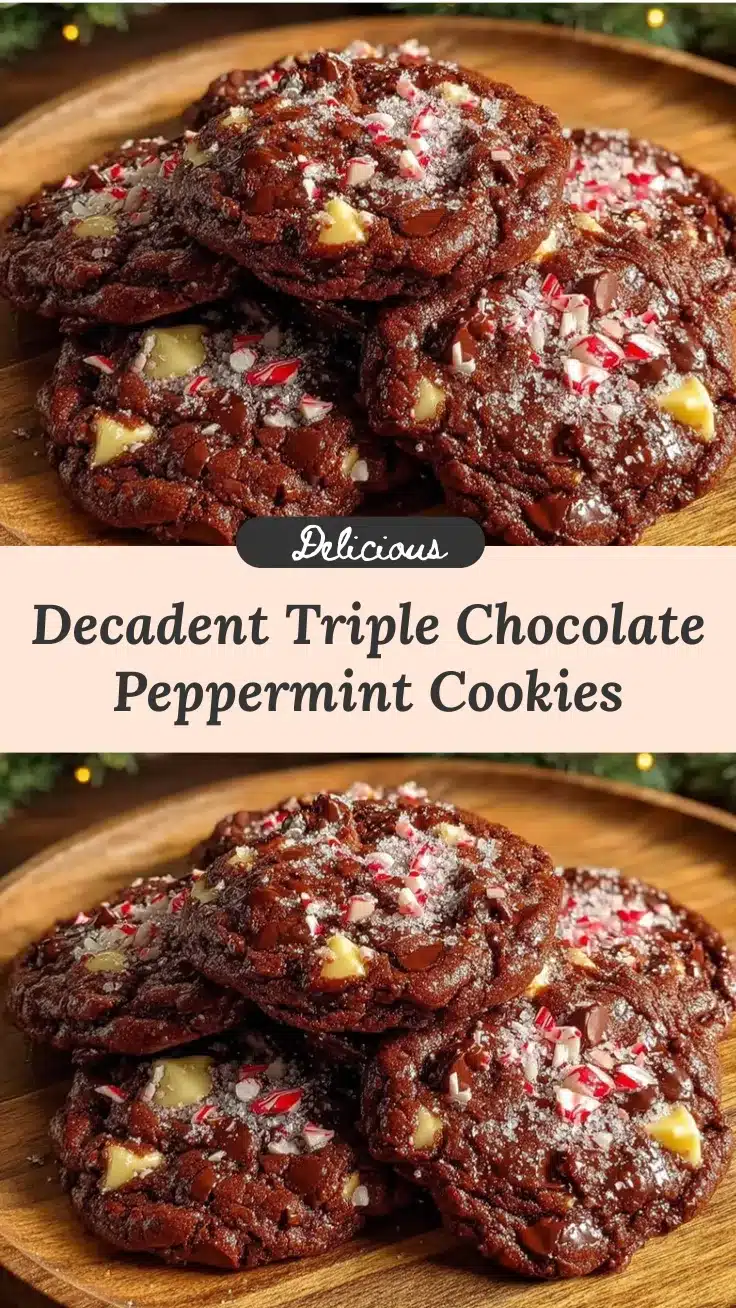 triple chocolate peppermint cookies recipe