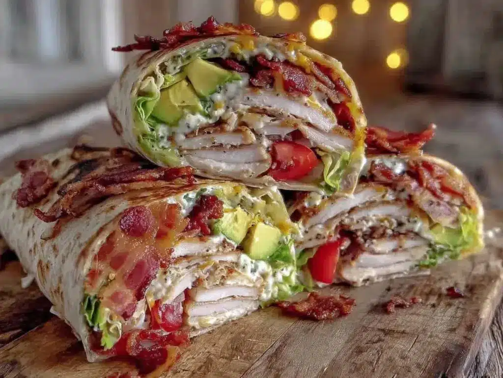 turkey club wrap - featured image