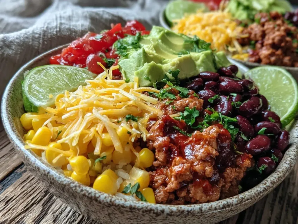 turkey taco meal prep bowls - featured image
