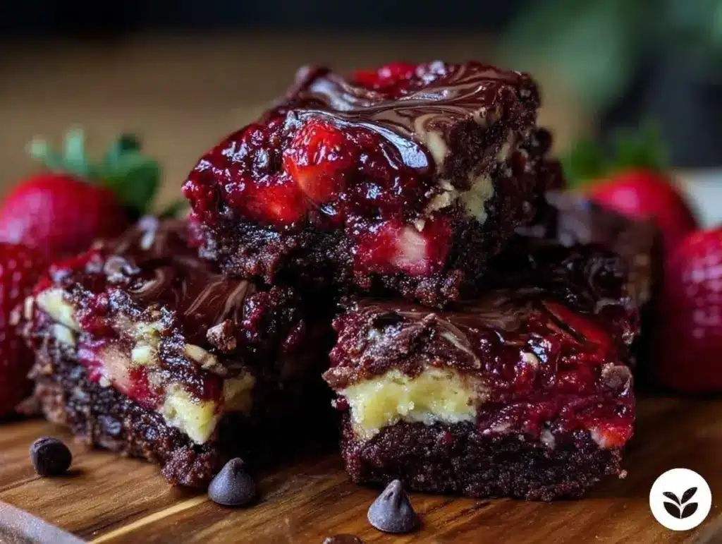 valentine’s strawberry chocolate swirl bars - featured image