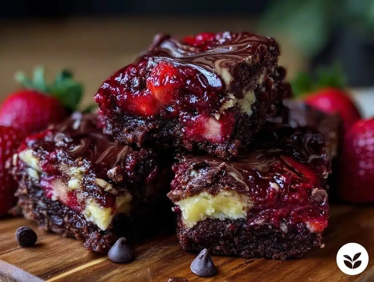 valentine’s strawberry chocolate swirl bars preparation steps