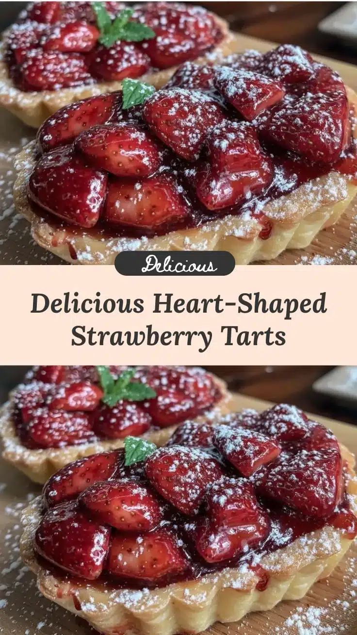 valentines heart shaped strawberry tarts recipe