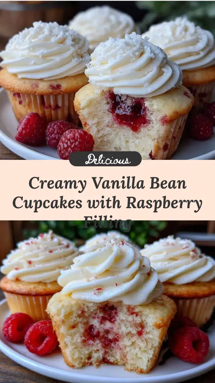 vanilla bean cupcakes with raspberry filling recipe