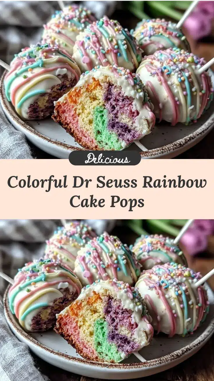 vibrant dr seuss rainbow sponge cake pops recipe