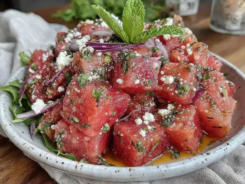 watermelon feta salad - featured image