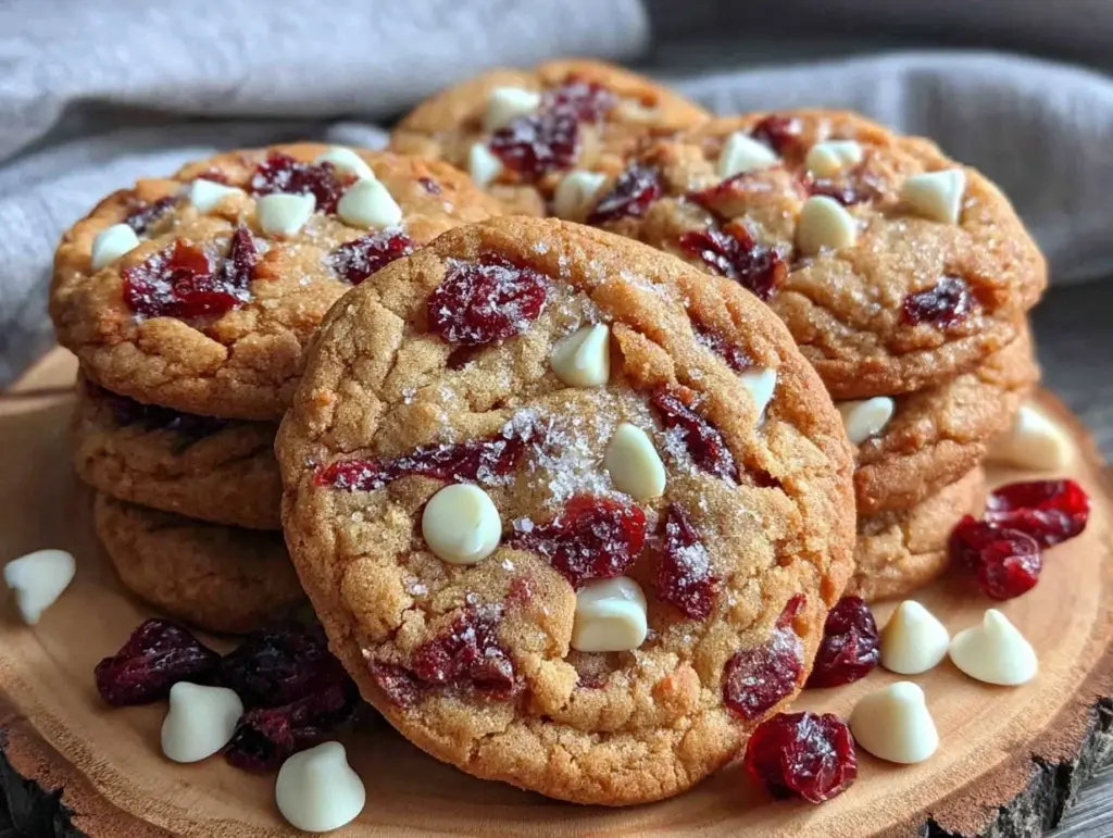 white chocolate cranberry cookies - featured image