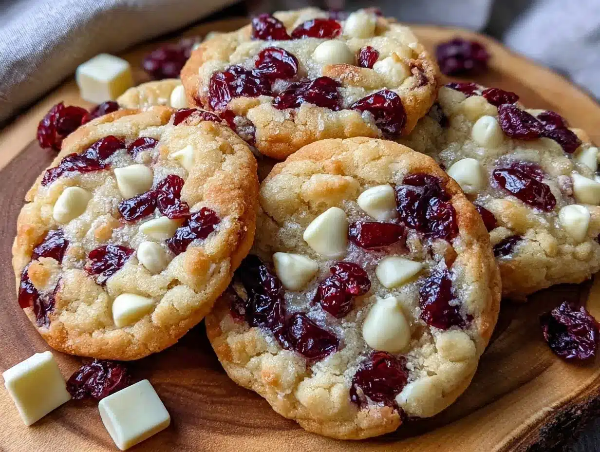 white chocolate cranberry cookies preparation steps