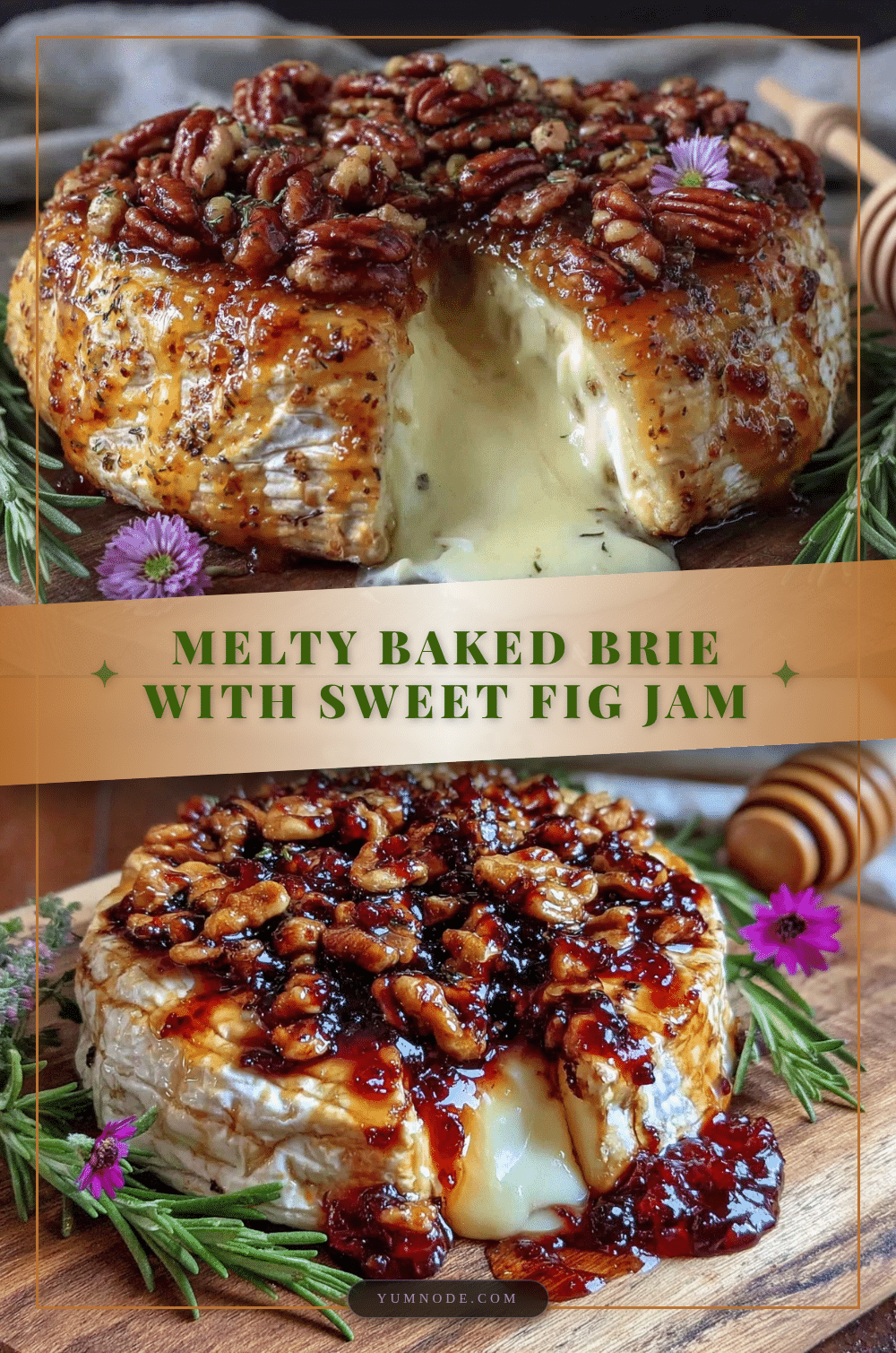 baked brie with fig jam and walnuts recipe