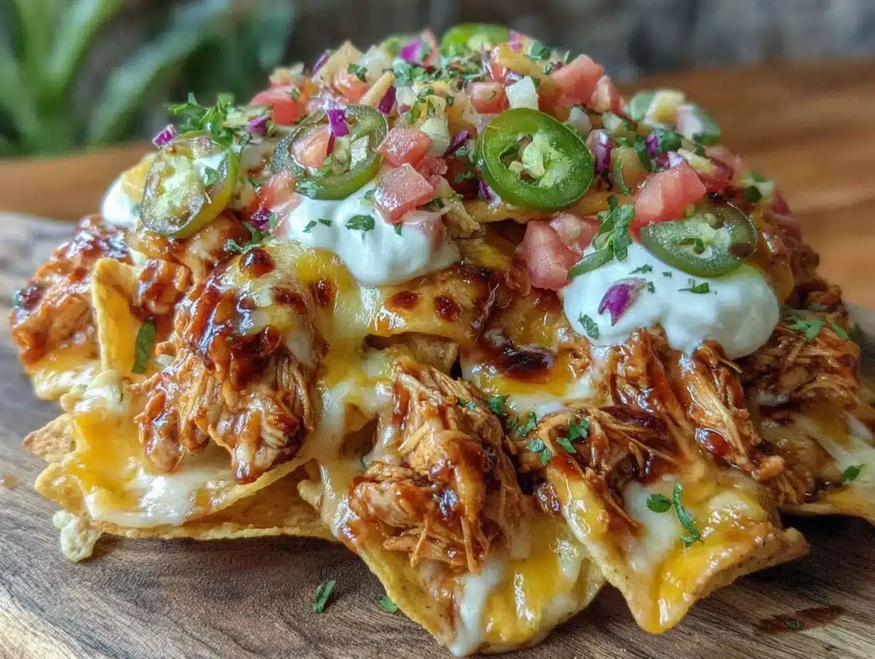BBQ Pulled Chicken Nachos preparation steps