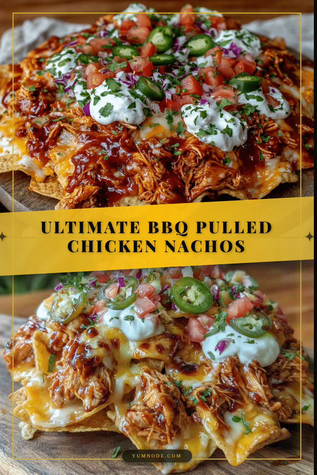 BBQ Pulled Chicken Nachos recipe