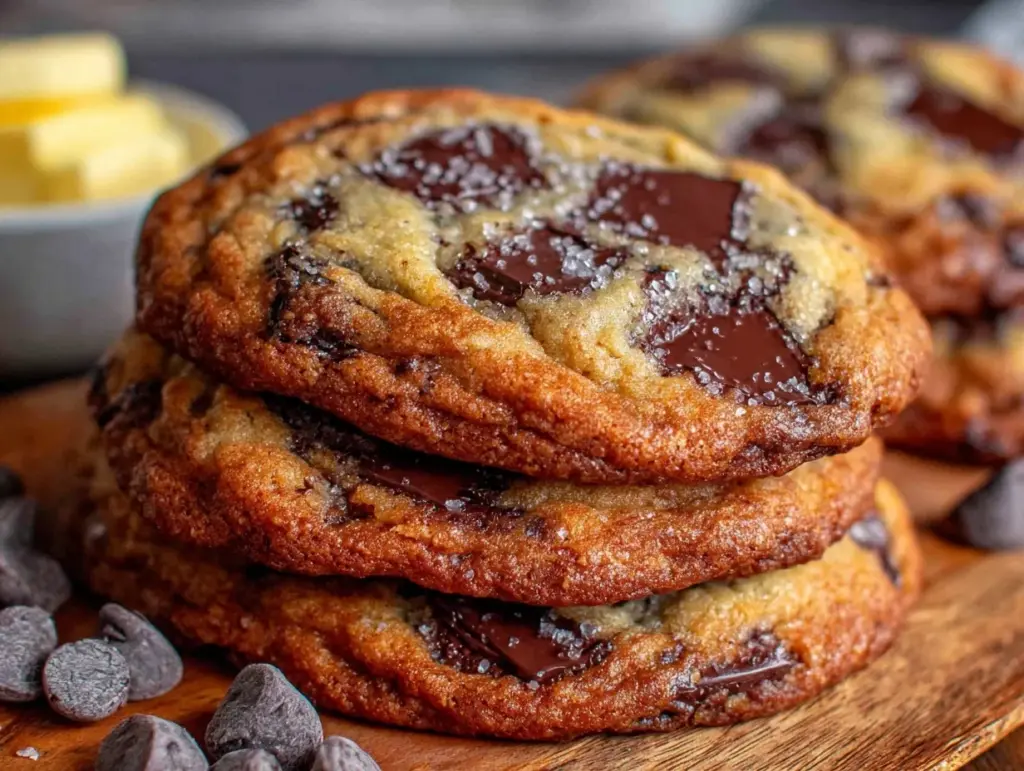 brown butter chocolate chip cookies - featured image