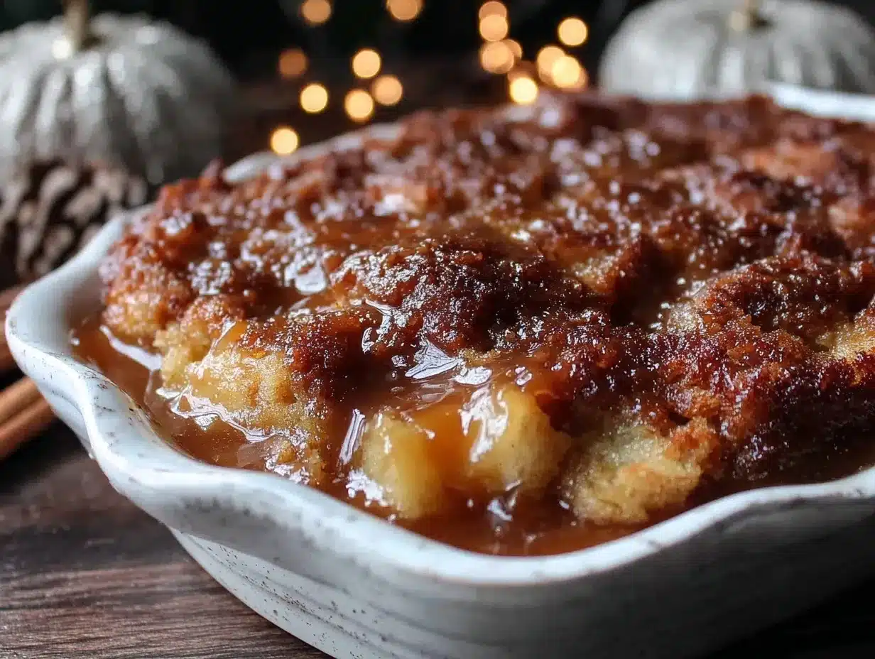 caramel apple dump cake preparation steps